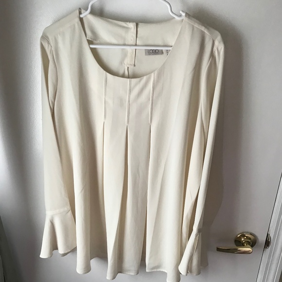Logo by Lori Goldstein Blouse- 18W Cream - Picture 1 of 3